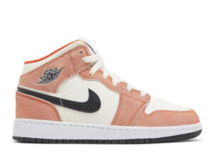 Jordan 1 Mid SE Orange Suede (GS) - 4.5 Y