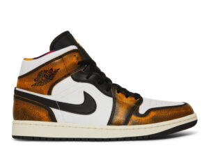 Jordan 1 Mid SE Orange Wear Away - 10.5 MEN