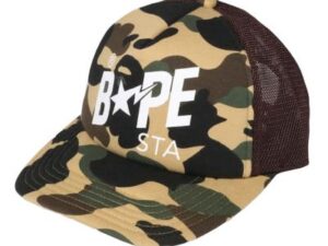 Bape "1st Camo Bape Sta" Mesh Cap (Yellow)