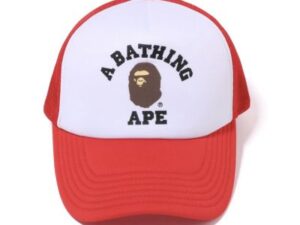 Bape "Online Exclusive College" Mesh Cap (Red)