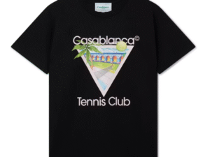 Casablanca Tennis Club Icon Screen Black Tee