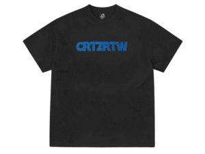 Corteiz CRTZRTW Blue Logo Tee Black