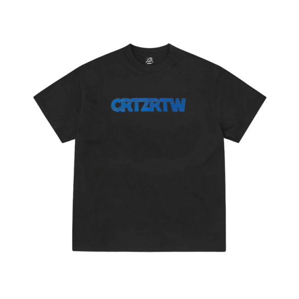 Corteiz CRTZRTW Blue Logo Tee Black