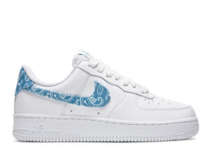 Nike Air Force 1 Low '07 Essential White Worn Blue Paisley (Women's) - 5.5 MEN / 7 WOMEN