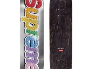 Supreme "Bling Box Logo" Skateboard Deck (Platinum)
