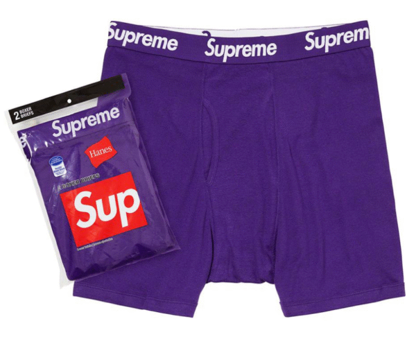 Supreme Hanes Boxer Purple.