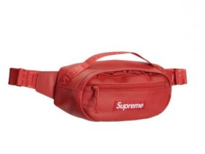 Supreme Leather Waist Bag (Red)