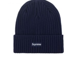 Supreme "Overdye Beanie" (Navy) (SS24)
