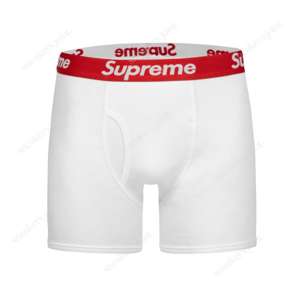 Supreme x Hanes Boxer Brief White