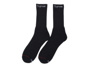 Supreme x Hanes Crew Socks Black