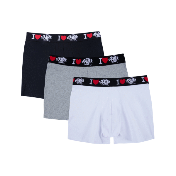 Synaworld 3PACK Boxers I Love Syna - Black/White/Grey