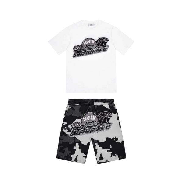 Trapstar Shooters Short Set White/Black Camo