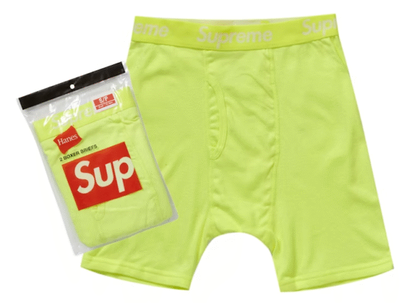 Yellow Supreme Hanes Boxer Fluorescent Yellow